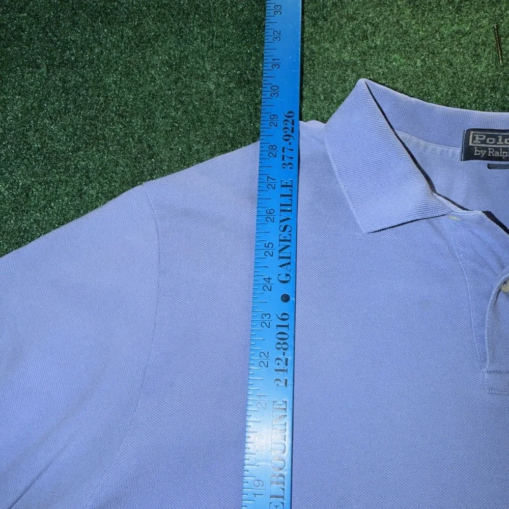Polo Ralph Lauren Blue Polo Shirt Men's Size XL Orange Horse 100% Cotton
